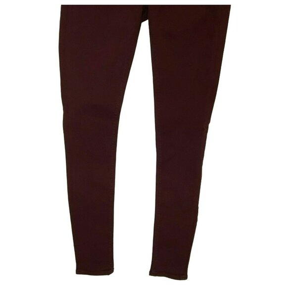 Hudson Jeans Size 25 x 28 Nico Midrise Super Skinny Burgundy Maroon, Womens - Picture 5 of 8
